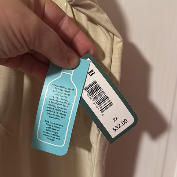 MTA Sport NWT Women's Active Bottom cream color Pants Size 2X - Picture 3 of 9